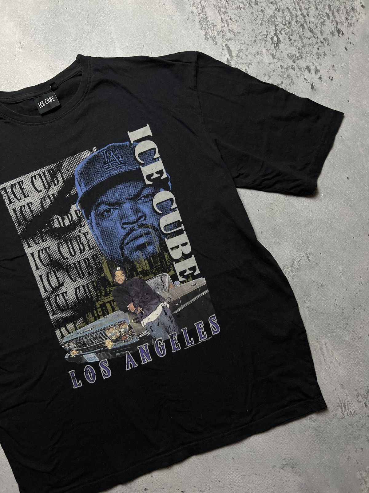 Band Tees Vintage Style Thrashed Faded Black Rap Tee Ice Cube Hip Hop Size US M / EU 48-50 / 2 - 3 Thumbnail