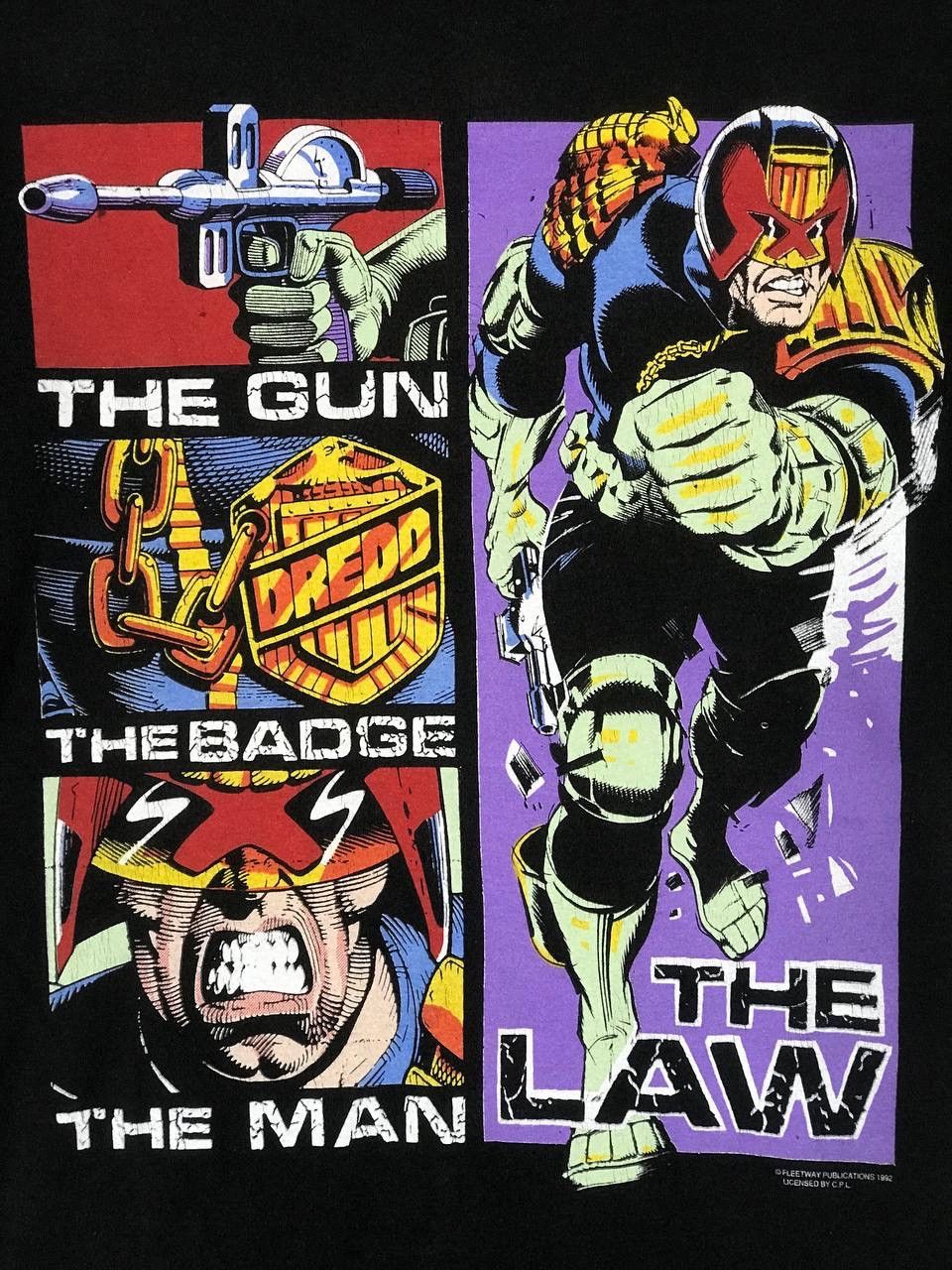 Vintage Vintage 1992 Judge Dredd movie cartoon police Size US M / EU 48-50 / 2 - 3 Thumbnail
