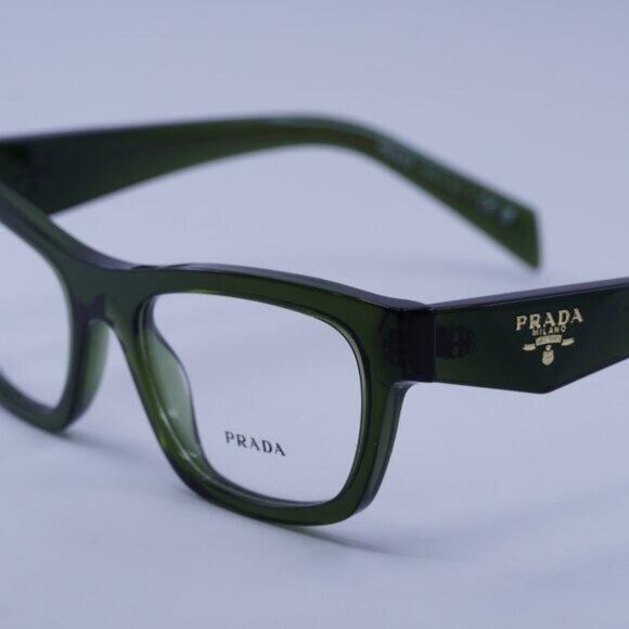 Prada Prada PRB01V 19Z1O1 Eyeglasses Transparent Bottle Green 54mm Size ONE SIZE - 9 Thumbnail