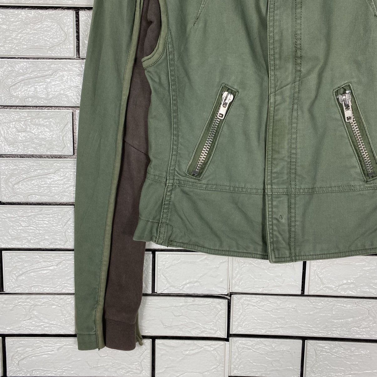 Japanese Brand 📌Vintage Cropped Biker Jacket Parachute Military Style Size M / US 6-8 / IT 42-44 - 5 Thumbnail