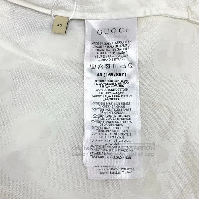 Other Gucci White logo jacquard full-printed cotton lapel single Size US XXS / EU 40 - 6 Thumbnail