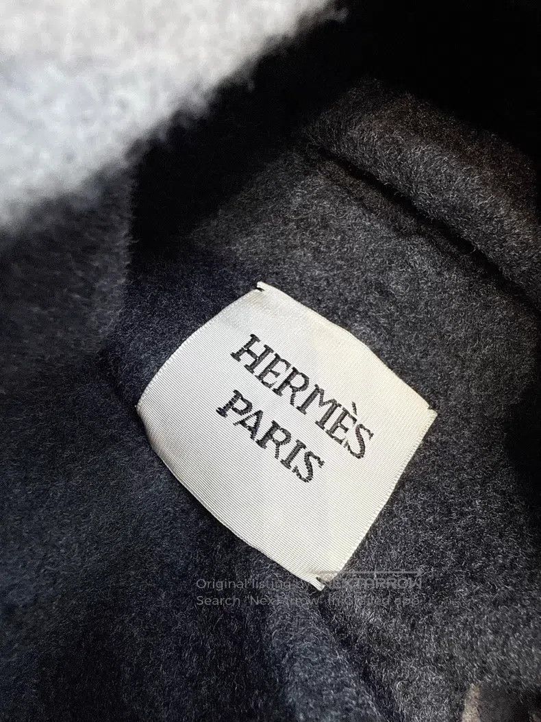 Hermes Hermes Grey with Dark Grey Lining, One Button Hooded, Belt Size XXS / US 00 / IT 34 - 8 Thumbnail