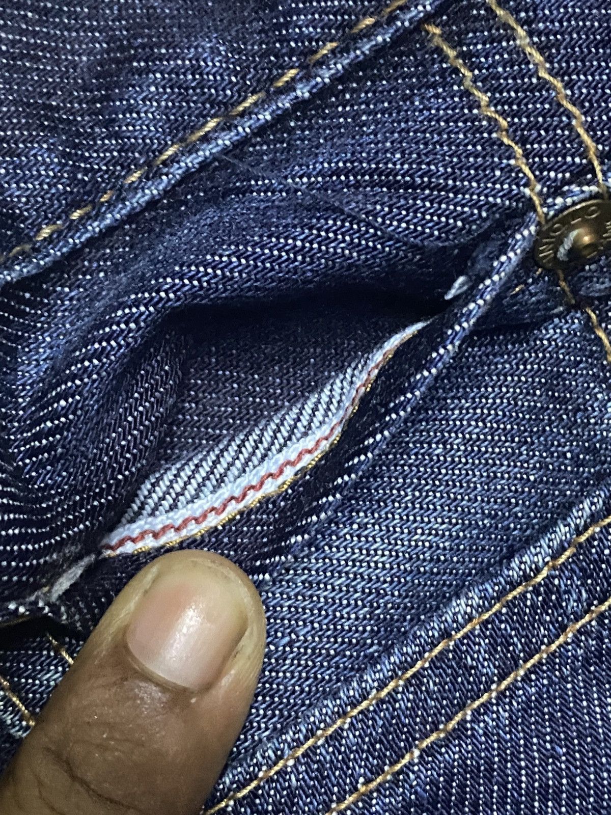 Undercover × Uniqlo Vintage Uniqlo Selvedge Blue wash Distressed Slim Fit Jeans Size US 35 - 10 Thumbnail