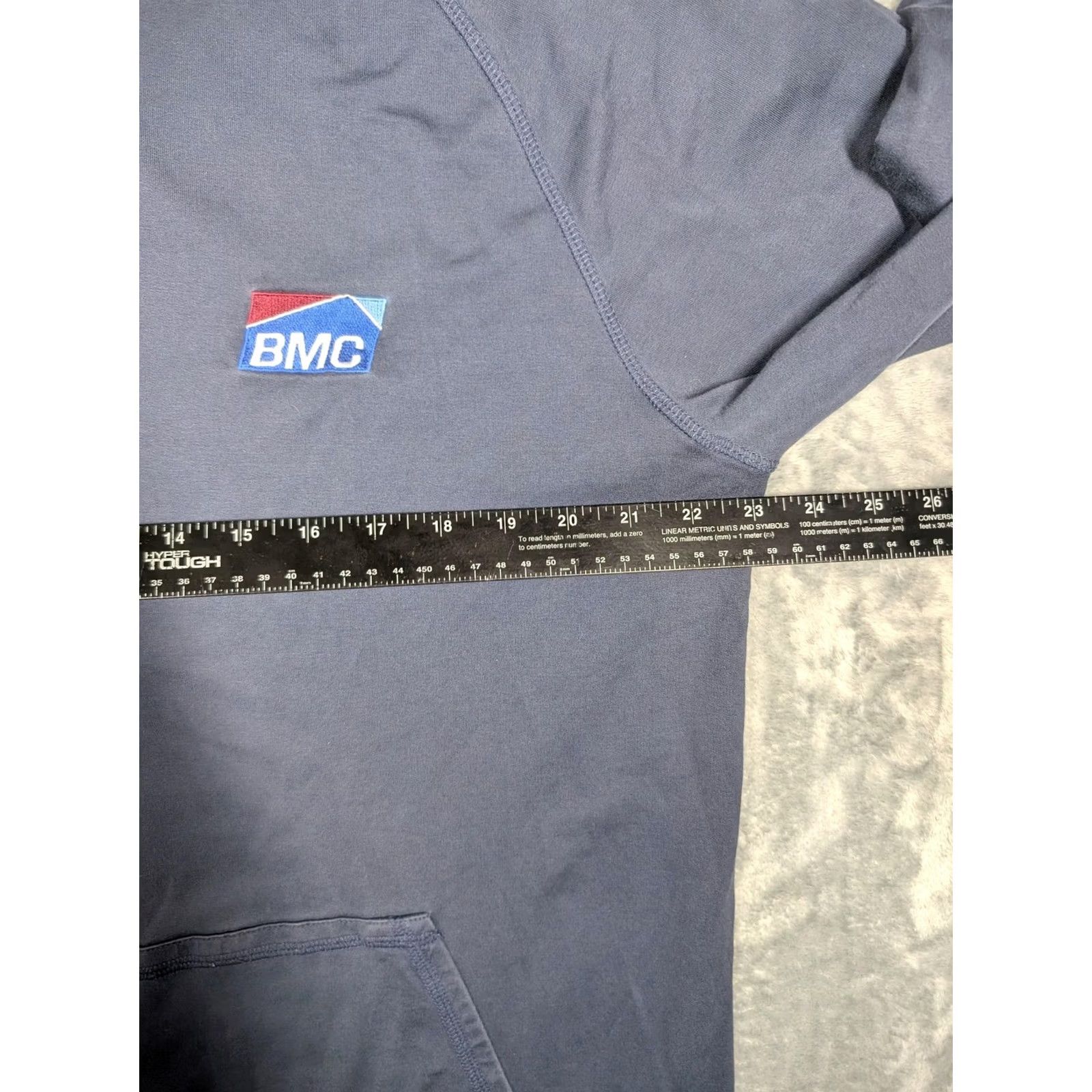Rhone VINTAGE Rhone Hoodie Mens Large Blue Henley Lightweight Stretch BMC Building Innovation Size US L / EU 52-54 / 3 - 3 Thumbnail