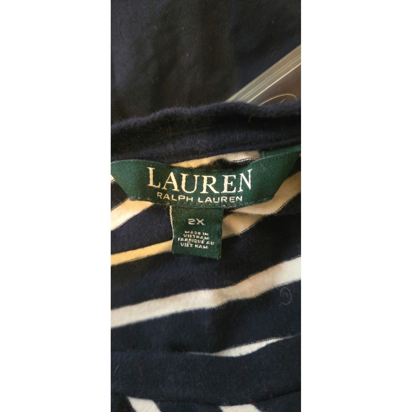 Ralph Lauren Lauren Ralph Lauren striped knit tshirt dress size 2X Size XXL / US 16-18 / IT 52-54 - 4 Thumbnail
