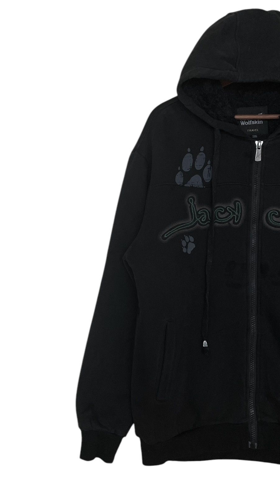 Jack Wolfskin × Vintage Vintage Brand Jack Wolfskin Big Logo Fur Hoodie 2000s Size US XXL / EU 58 / 5 - 5 Thumbnail