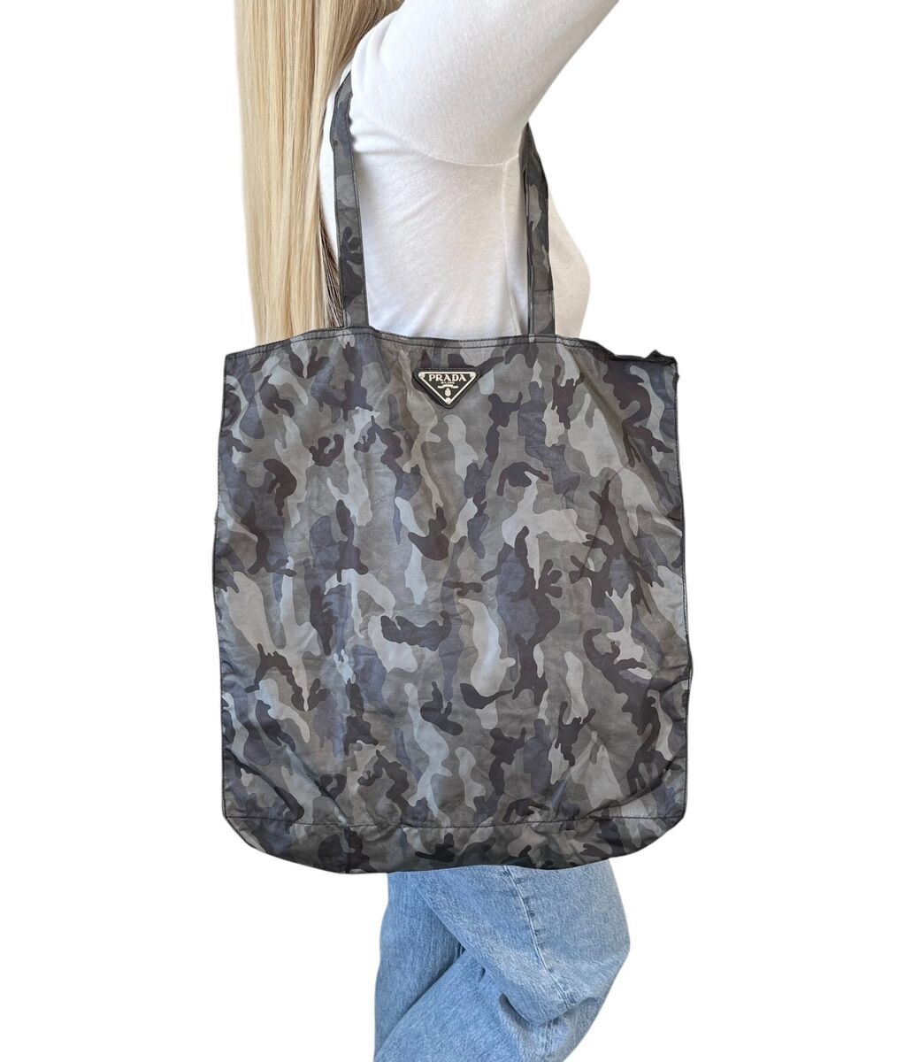 Prada Prada Vintage Logo Camouflage Totebag Size ONE SIZE - 2 Thumbnail
