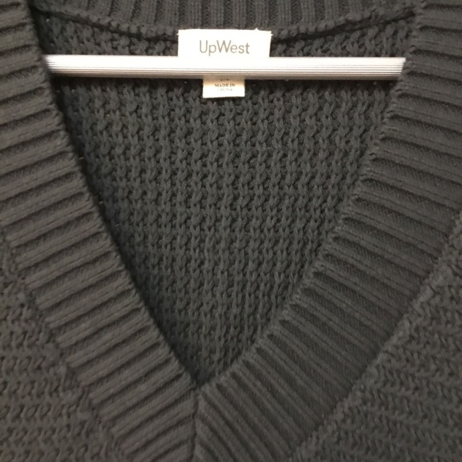 Other UpWest Dark Gray V-Neck Sweater Dress Size M / US 6-8 / IT 42-44 - 3 Thumbnail