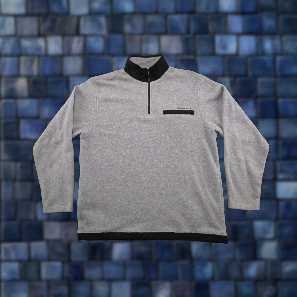 Old Navy VINTAGE Old Navy Jacket 1/4 Zip Fleece Gray Black Size L Mens Pullover Size US L / EU 52-54 / 3 - 1 Thumbnail