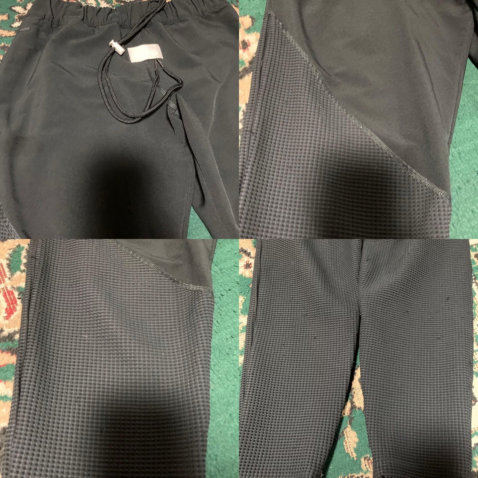 Nike VINTAGE Nike x Fear of God NRG Run Pants Black Waffle Size M Mens Pants Black Tapered 34cm 70cm Inseam 70cm Pockets Logo Drawstring Size US 31 - 8 Thumbnail