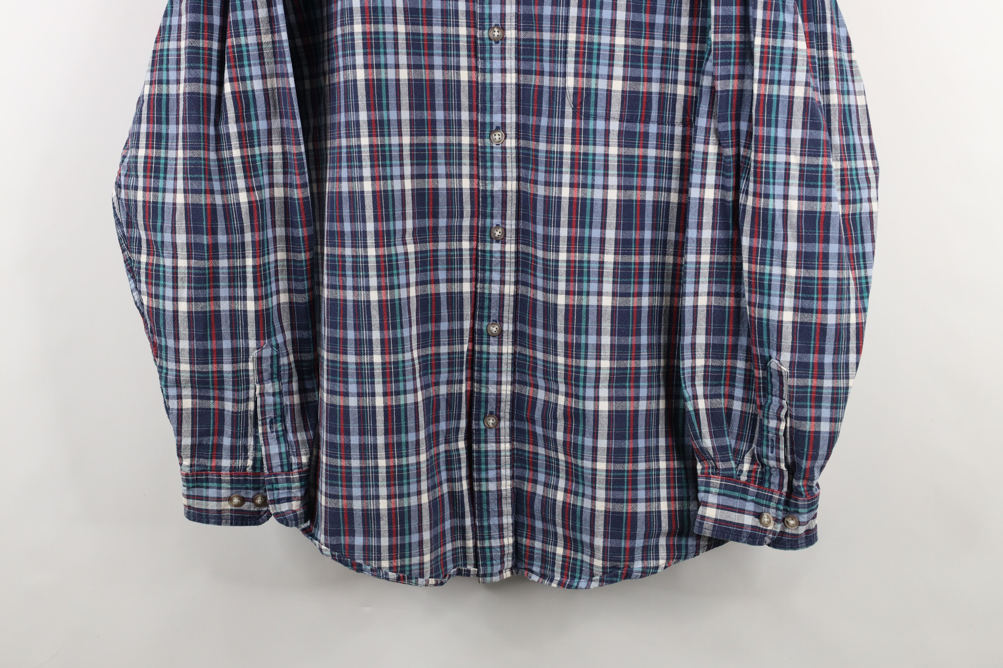 Eddie Bauer × Vintage Vintage 90s Eddie Bauer Distressed Heavy Button Down Shirt Size US XL / EU 56 / 4 - 3 Thumbnail