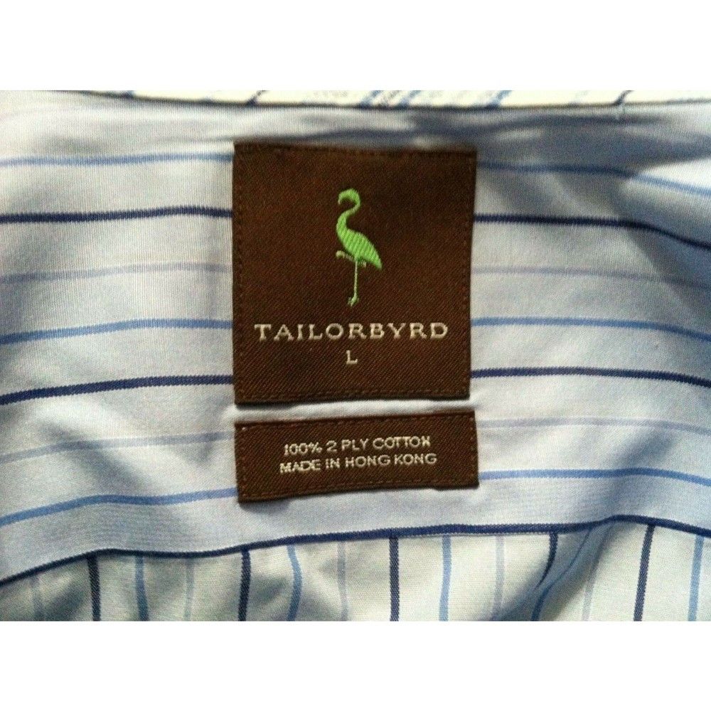 Tailorbyrd TAILORBYRD MENS NEW BLUE 100%COTTON DRESS SHIRT SIZE: L Size US L / EU 52-54 / 3 - 3 Thumbnail