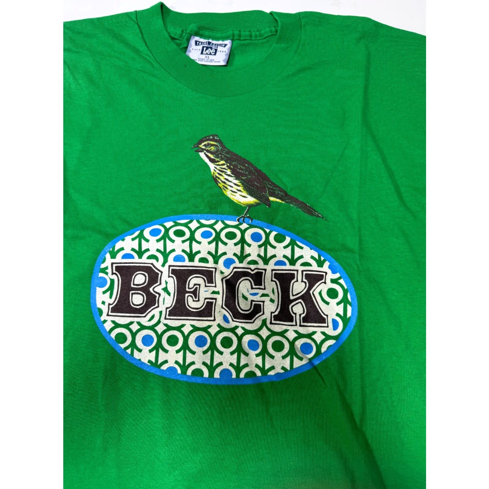 Vintage VINTAGE Beck 90s Concert Graphic T-Shirt XL Green Mens Size US XL / EU 56 / 4 - 2 Thumbnail
