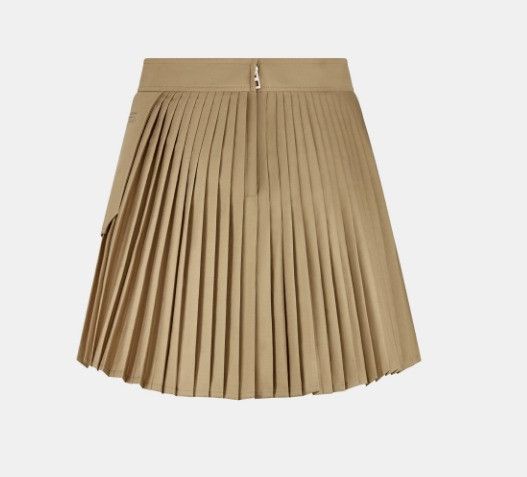 Dior o1w1db11124 Pleated Miniskirt in Beige Size 25" / US 0 / IT 36 - 2 Thumbnail