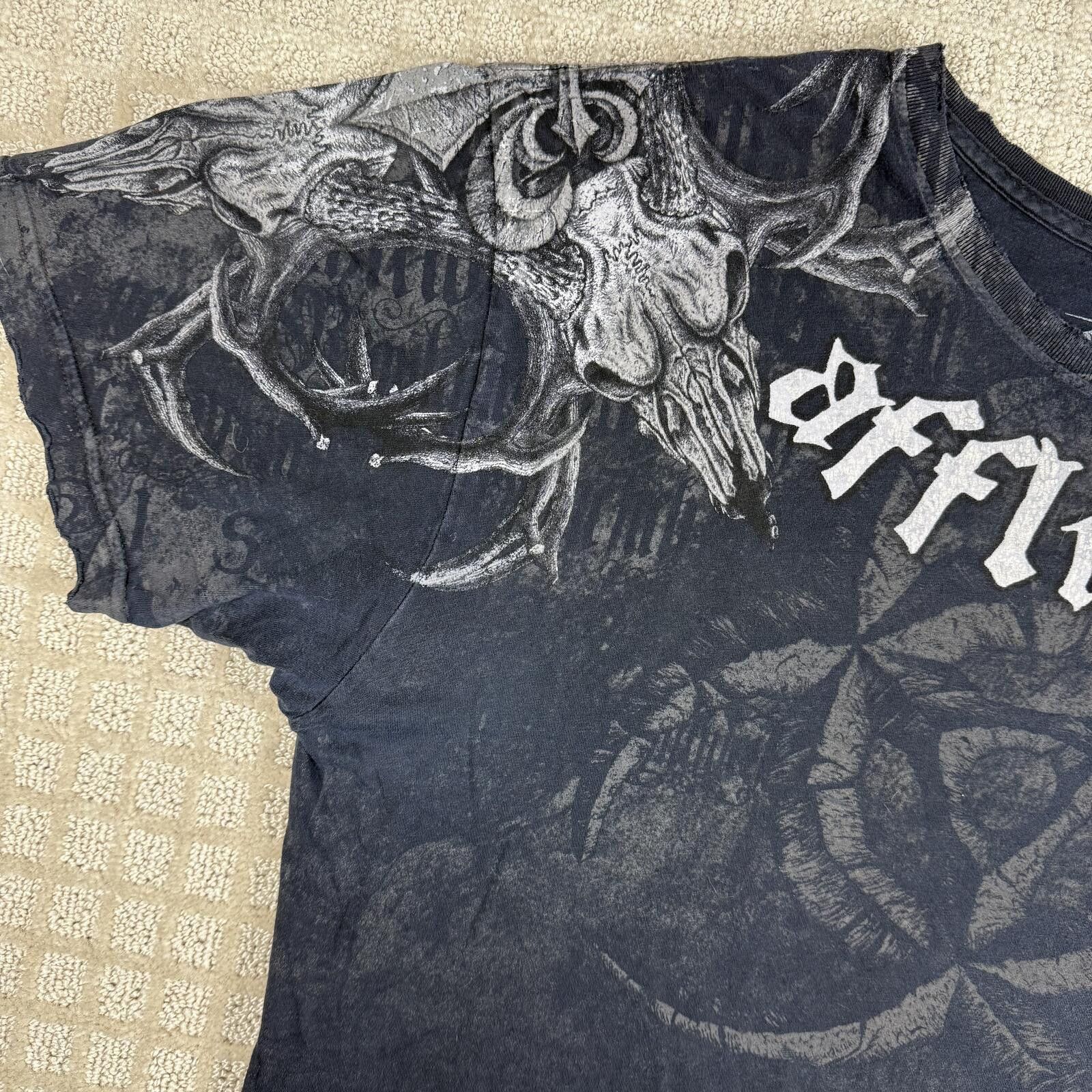 Affliction Y2K Affliction Biohazard T Shirt Size 2XL Size US XXL / EU 58 / 5 - 3 Thumbnail