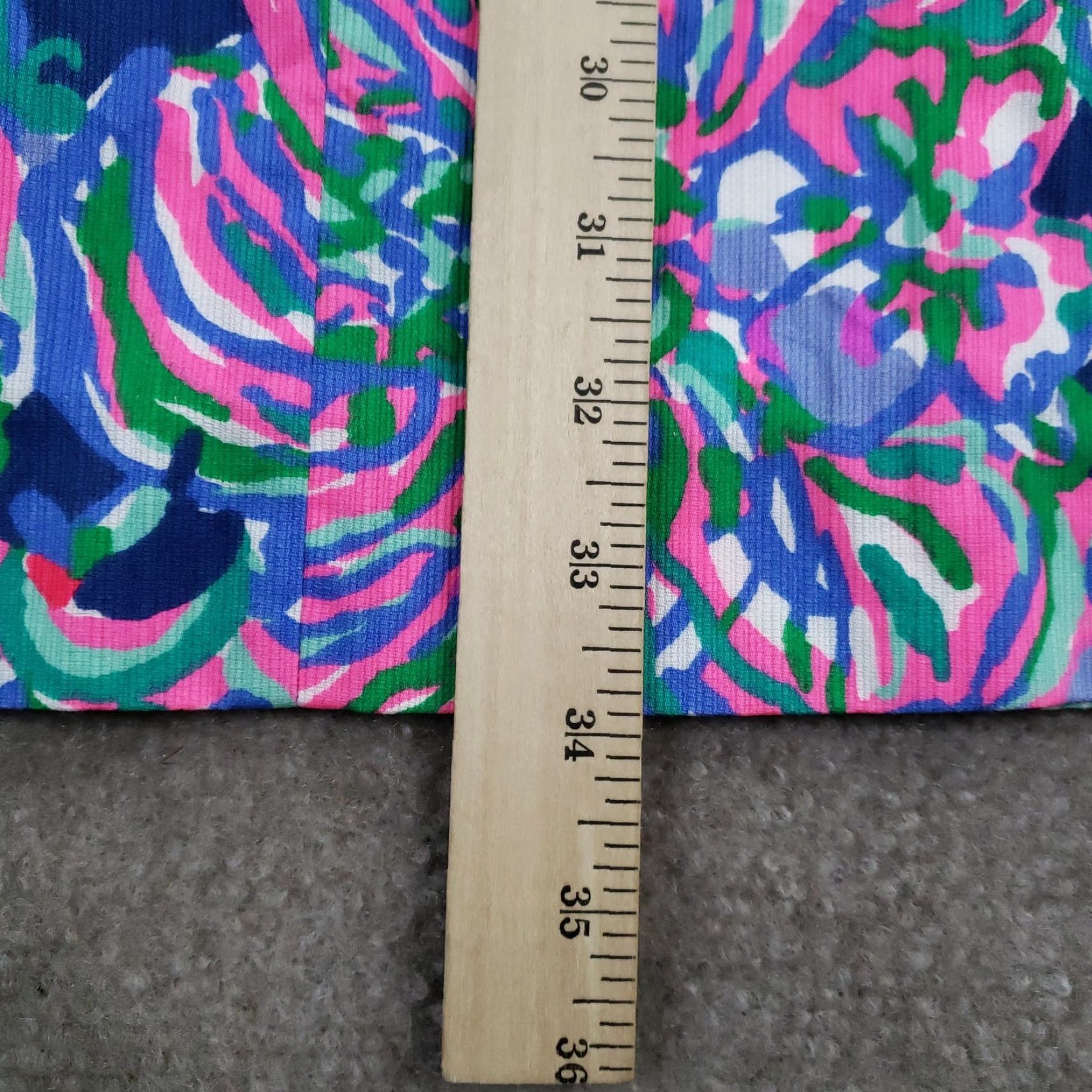 Lilly Pulitzer Lilly Pulitzer Ryder Shift Dress Womens 4 Blue Floral Pink Trim Cotton Beaded Size S / US 4 / IT 40 - 5 Thumbnail