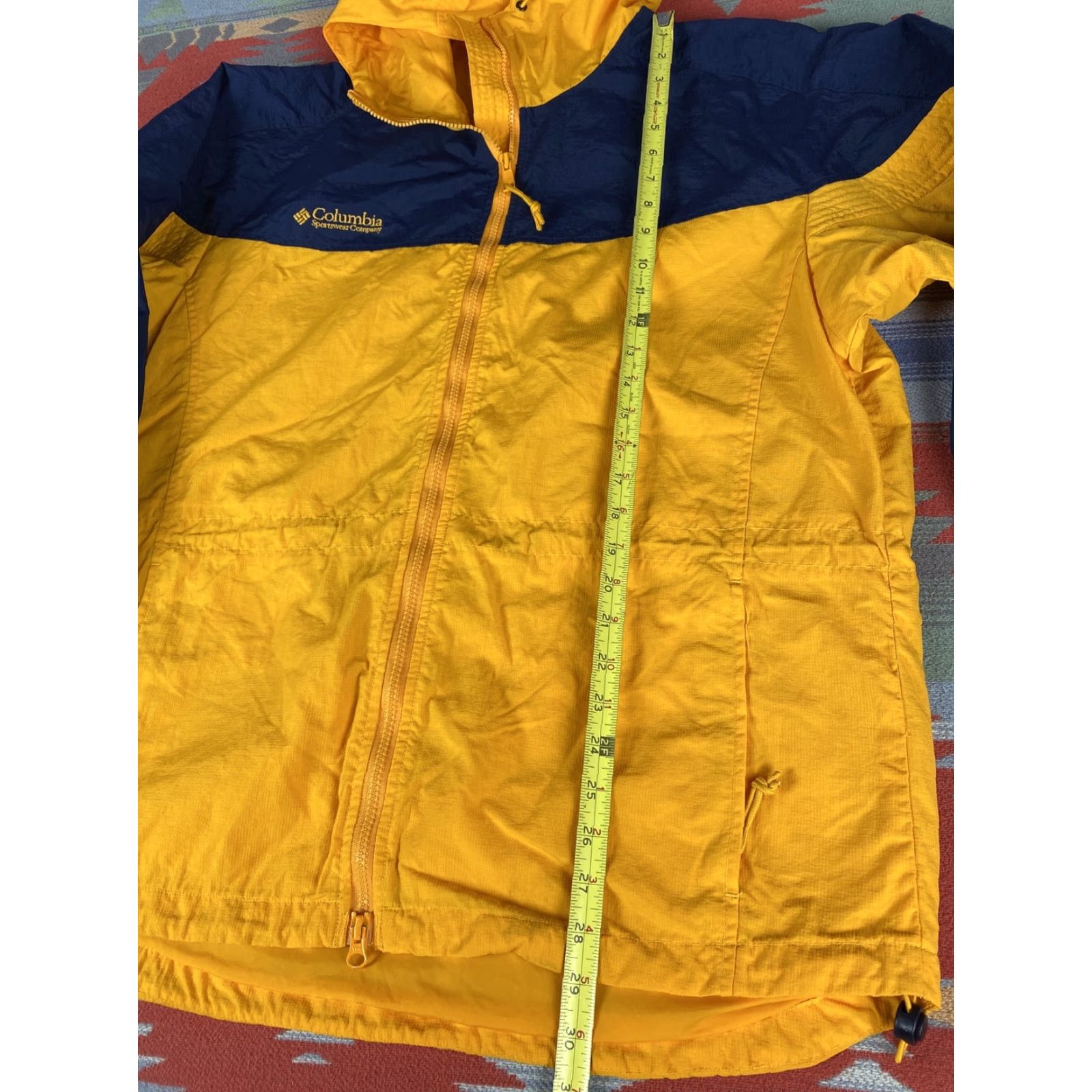 Vintage VINTAGE Columbia Windbreaker Jacket Womens M Yellow Blue 90s Womens Size M / US 6-8 / IT 42-44 - 4 Thumbnail