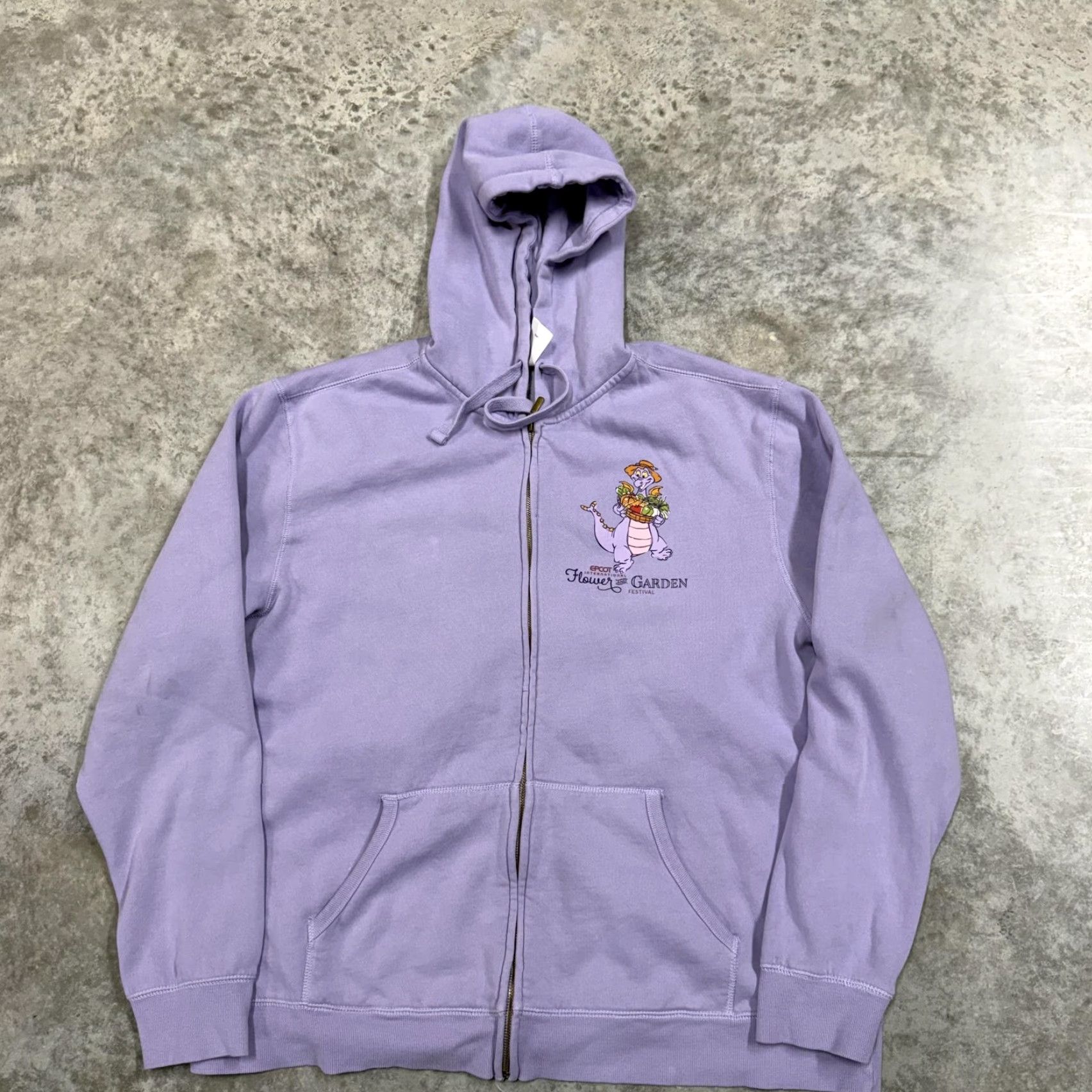 Disney Disney Figment Hoodie Mens XL Purple Flower Garden 2022 Passholder Hoodie Shirt? Size US XL / EU 56 / 4 - 2 Thumbnail