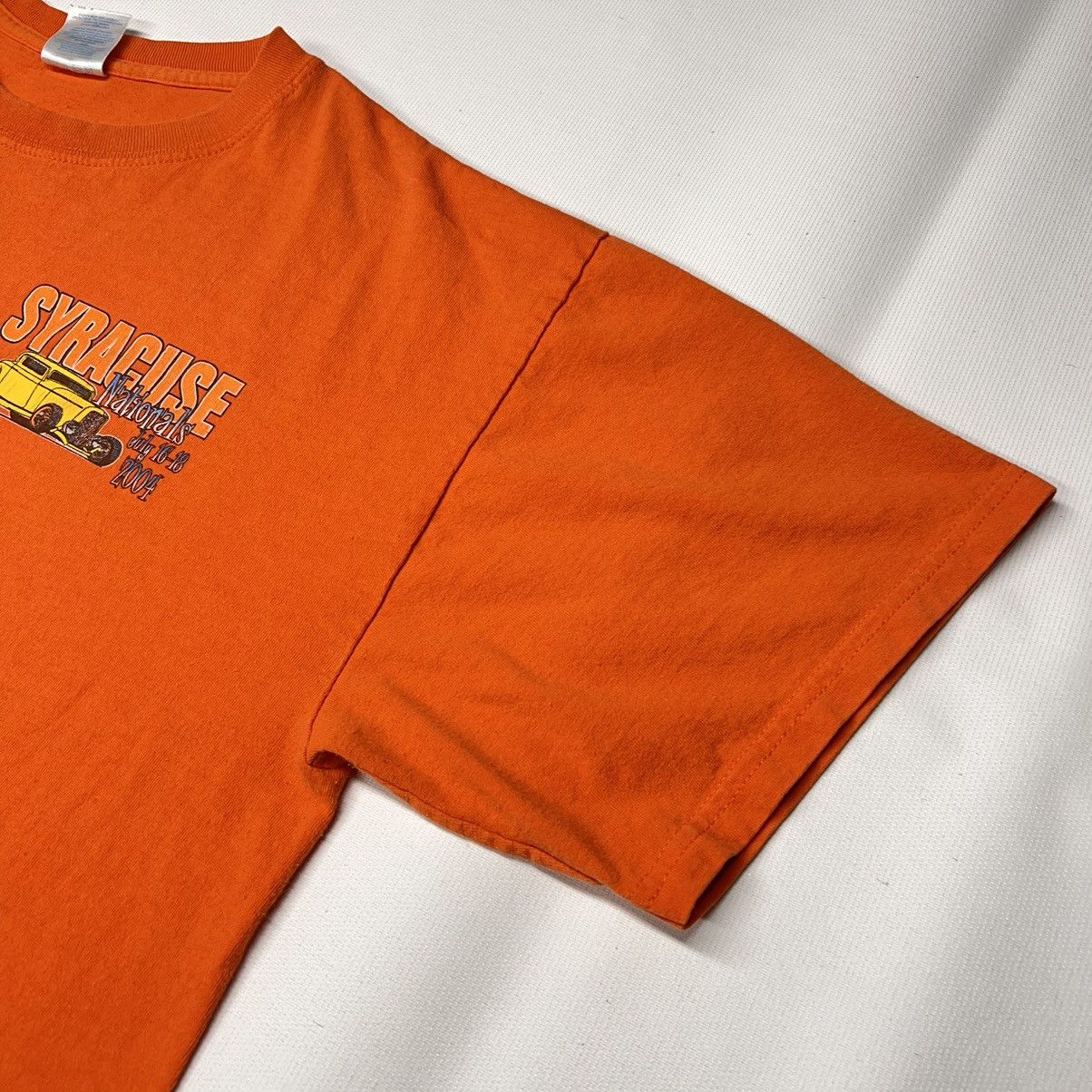 Gildan × Vintage Car Tee Shirt Orange Hot Rod Custom Auto Graphic Y2K Size US XL / EU 56 / 4 - 3 Thumbnail