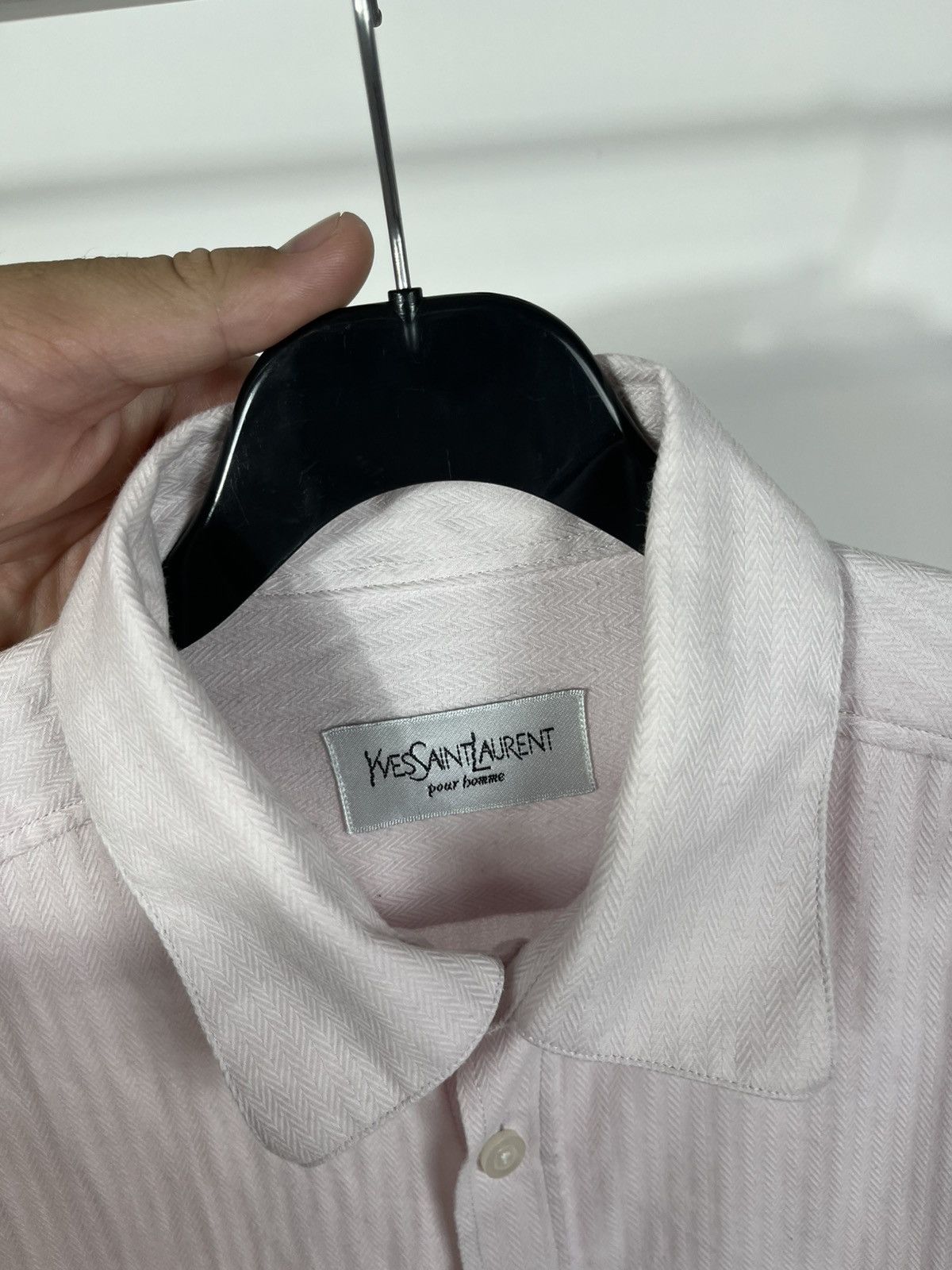 Yves Saint Laurent Yves Saint Laurent Pour Homme Pink Shirt Size M Size US M / EU 48-50 / 2 - 6 Thumbnail
