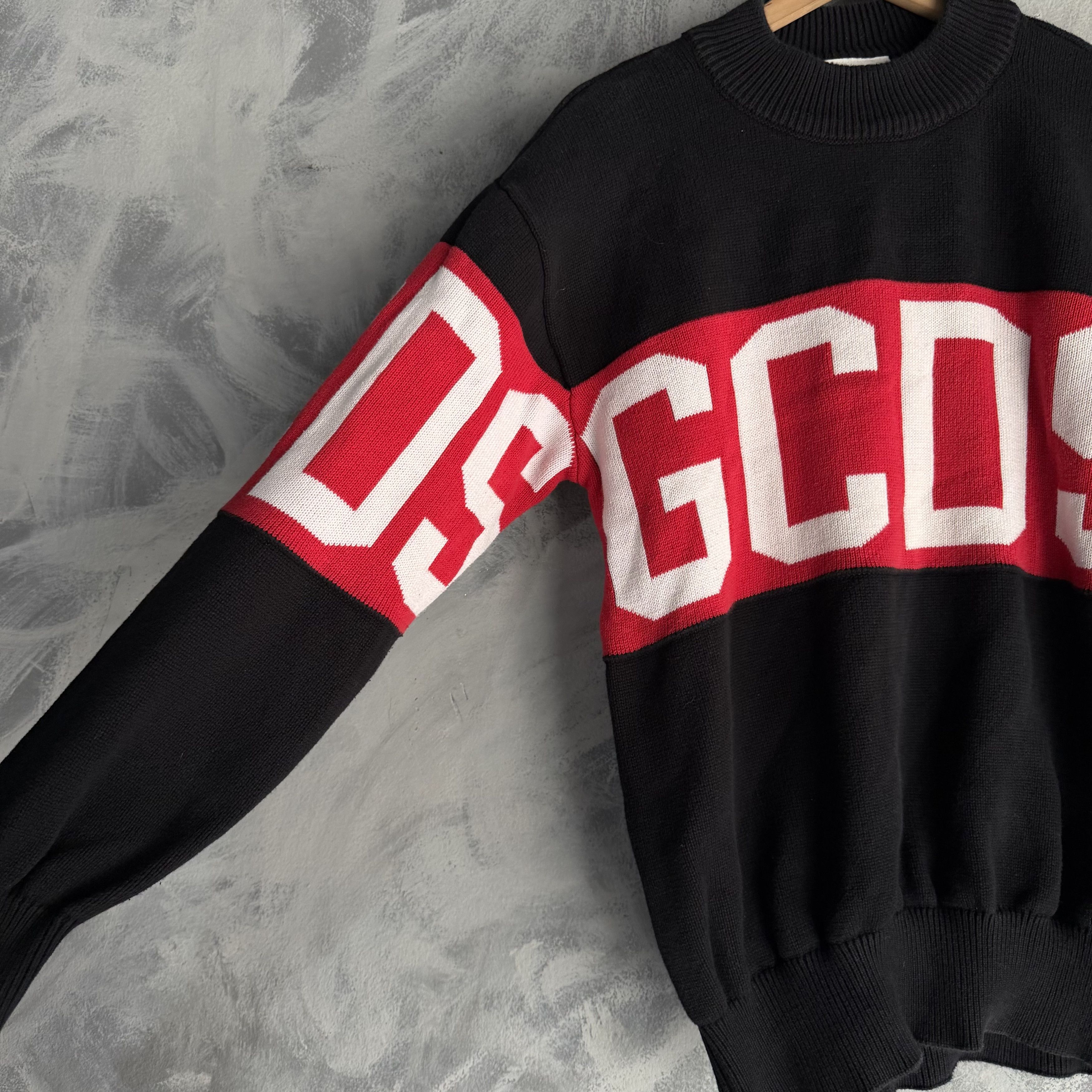 GCDS GCDS Logo Band Knit Sweater Mens Merino Wool Blend Size US M / EU 48-50 / 2 - 3 Thumbnail