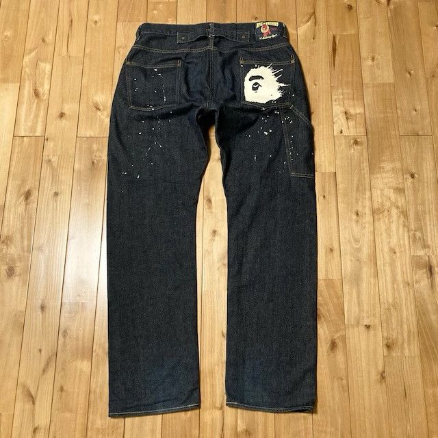 Bape BAPE APE HEAD Painter Denim Pants a bathing ape NIGO ★size L Size US 34 / EU 50 - 1 Thumbnail