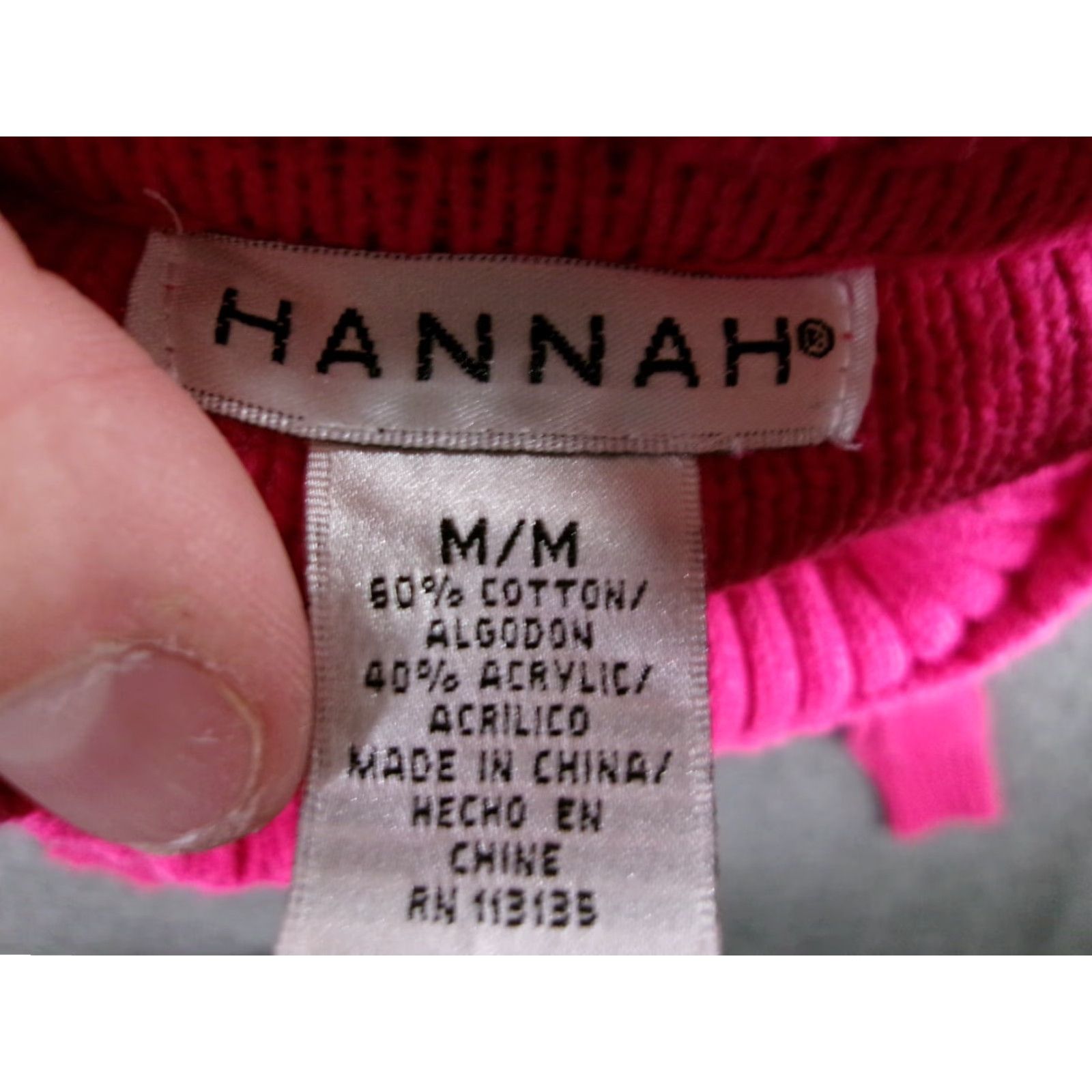 Vintage HANNAH Pink Cable Knit Sweater Women Medium Turtleneck Cozy Preppy Y2K Size M / US 6-8 / IT 42-44 - 6 Thumbnail