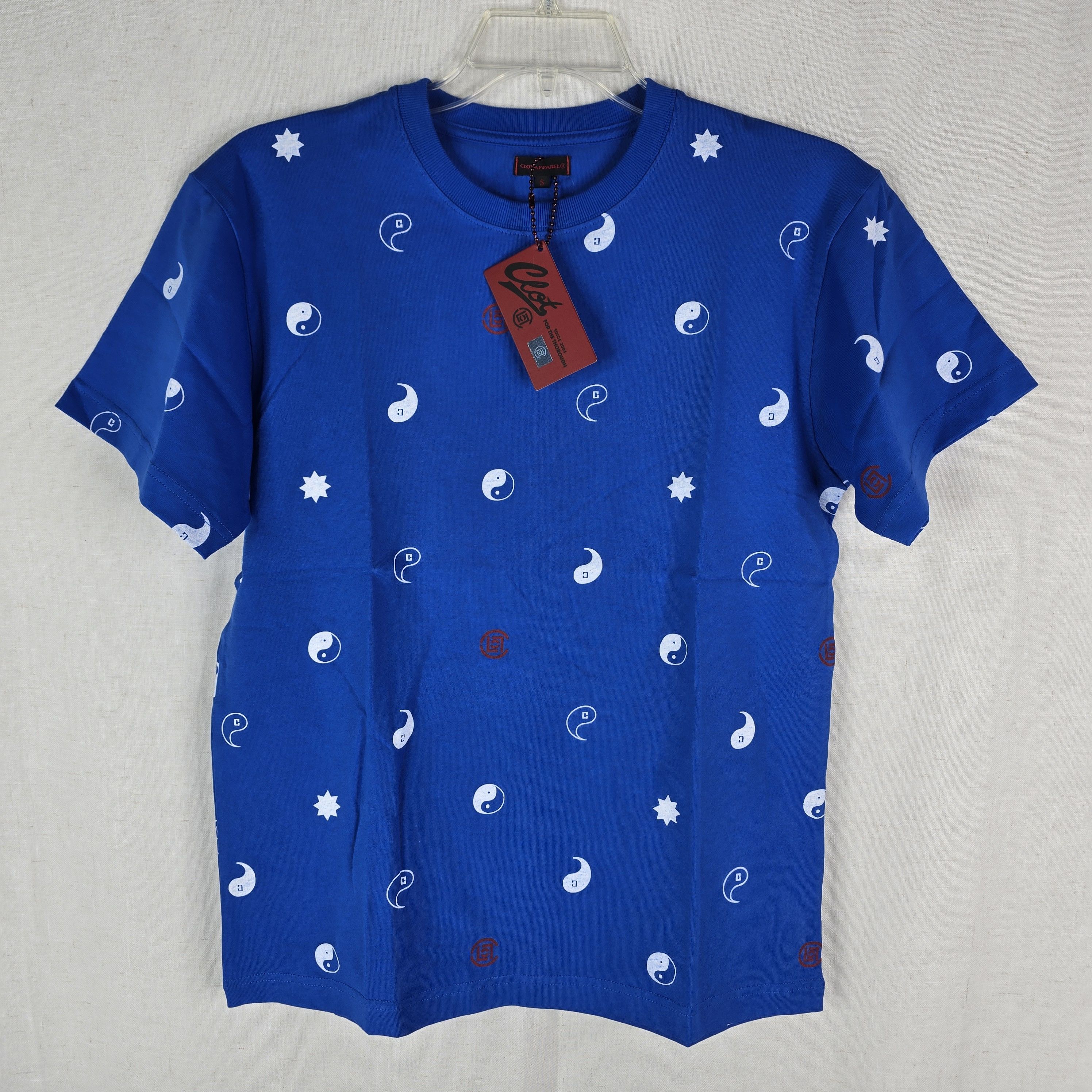 CLOT Clot Mens Small Bandana Print Ying Yang Blue Tshirt NEW Size US S / EU 44-46 / 1 - 1 Thumbnail