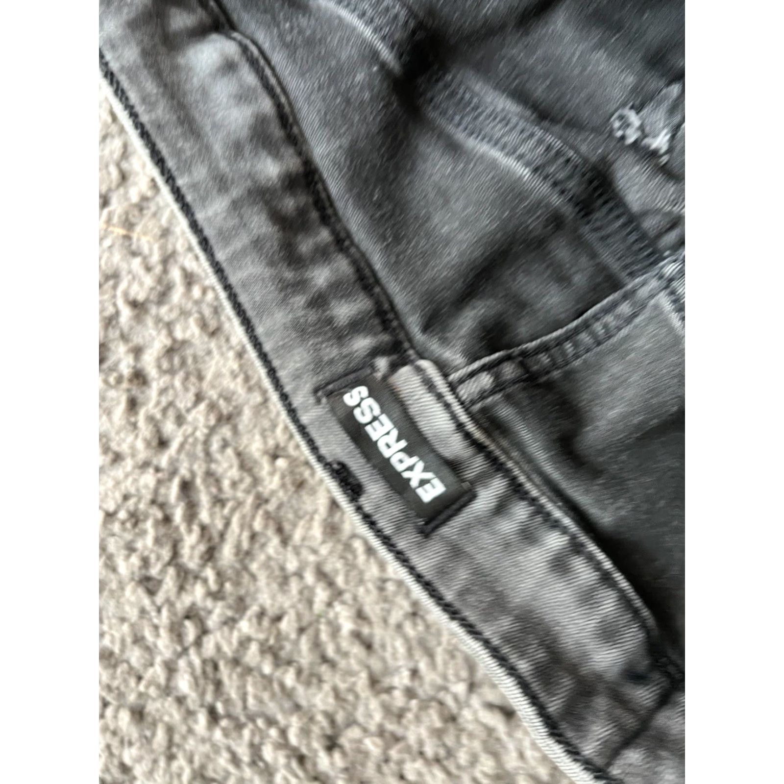 Express VINTAGE Express Men's Jeans 30x30 Dark Wash Slim Straight Leg Denim Cotton 90s Mens Size US 30 / EU 46 - 7 Thumbnail