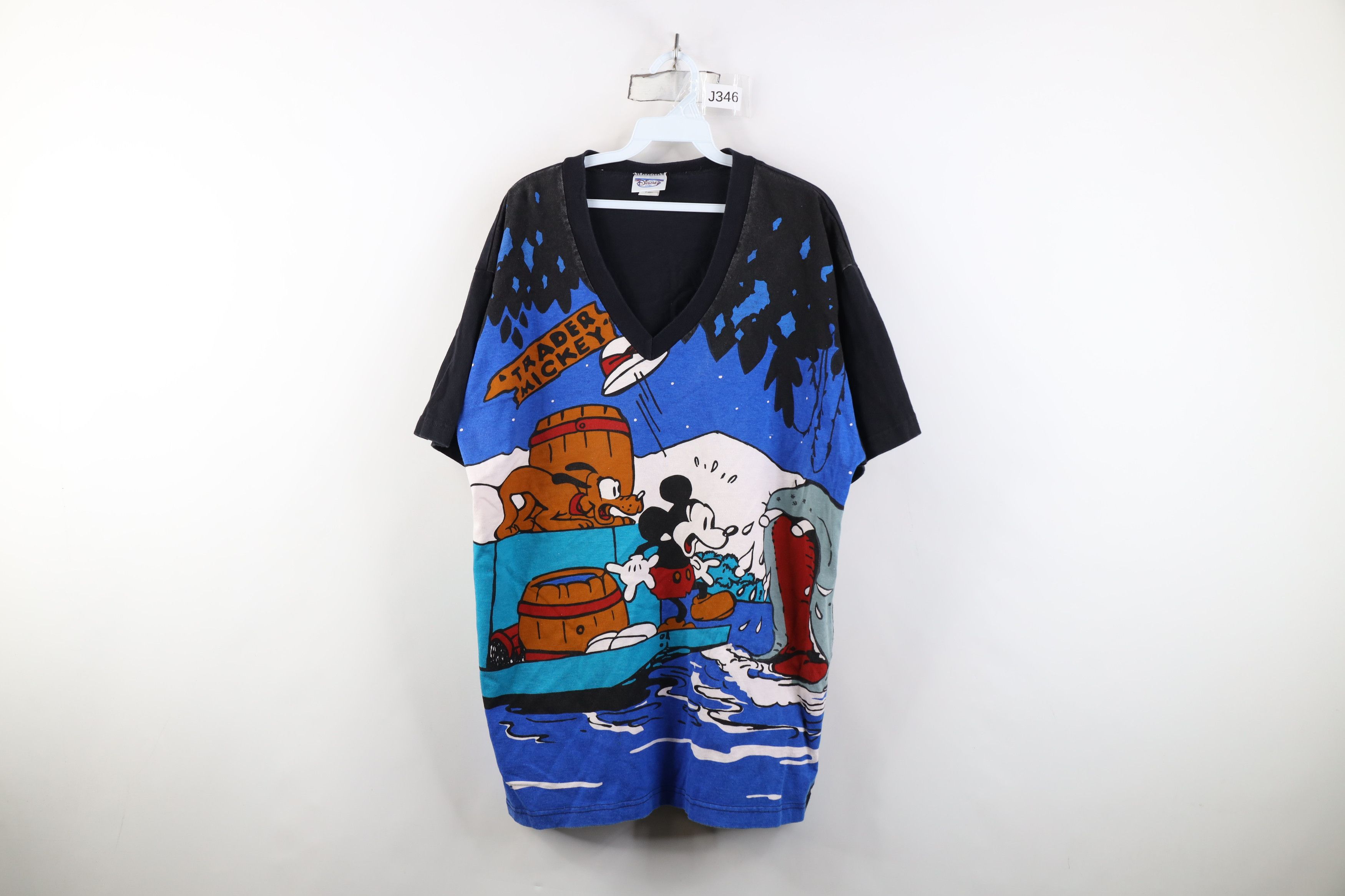 Disney Vintage 90s Disney Mickey Mouse Steamboat Print T-Shirt Size US XL / EU 56 / 4 - 1 Thumbnail