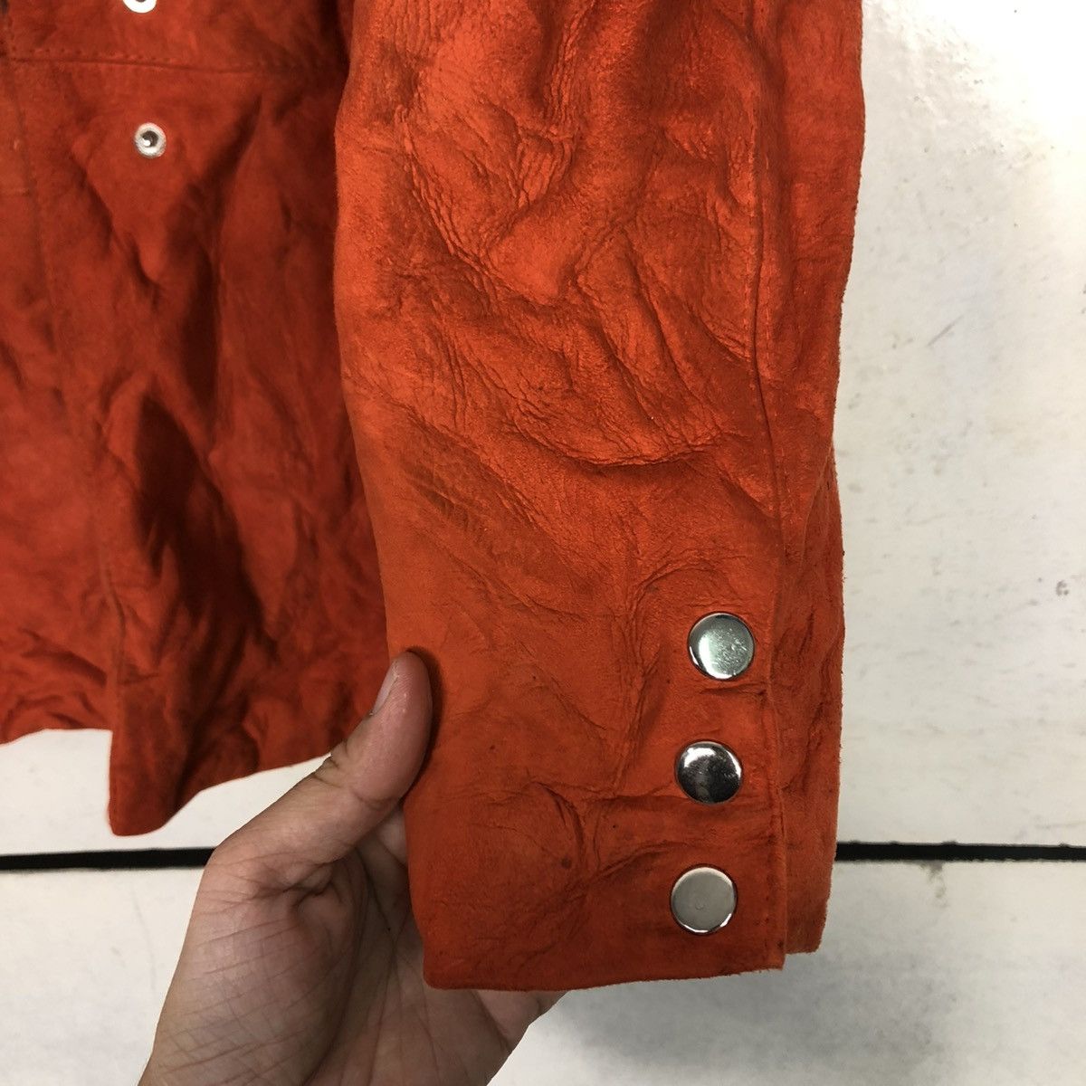 Vintage 🔥VINTAGE CHORE WORK LEATHER JACKET GINATERESA ISSEY MIYAKE Size US M / EU 48-50 / 2 - 17 Thumbnail