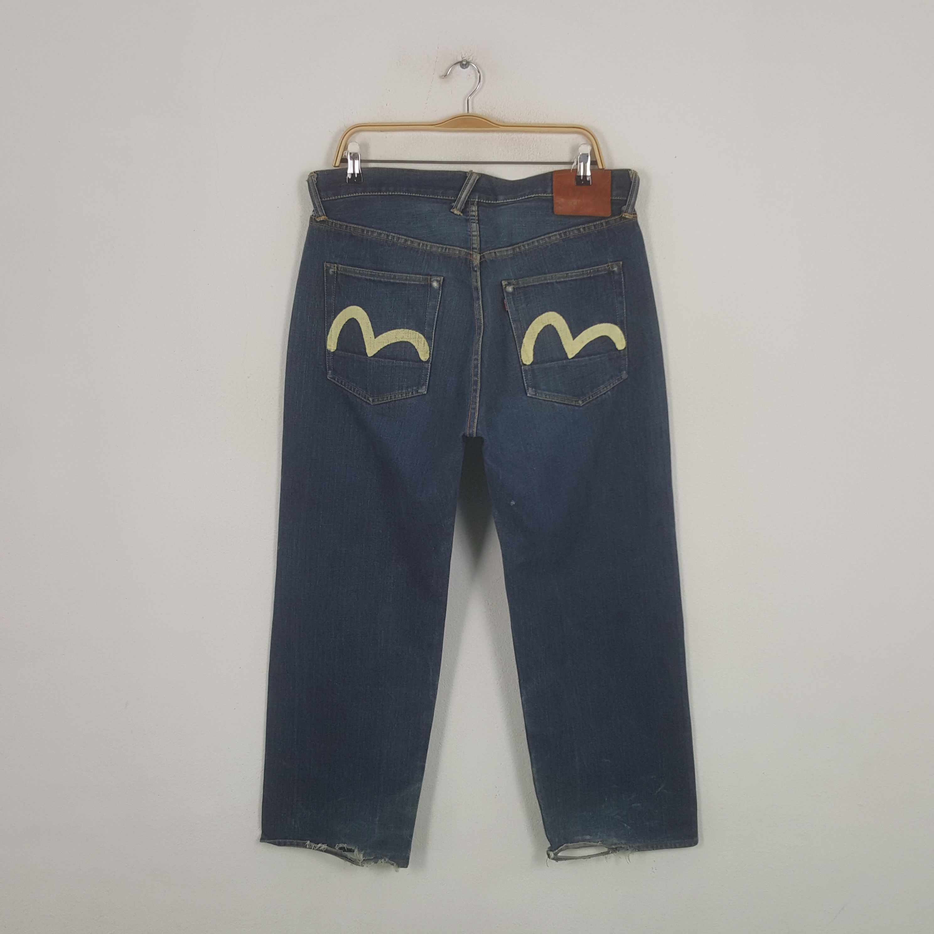 Evisu × Japanese Brand × Vintage Vintage Evisu Japanese Brand Daicock Custom Art Denim Jeans Size US 35 - 4 Thumbnail