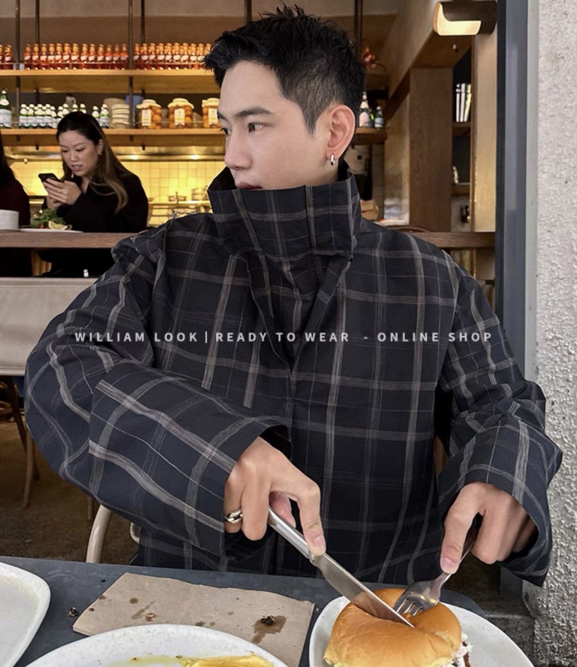 Other Men black and grey checkered shirt jacket Size US S / EU 44-46 / 1 - 10 Thumbnail