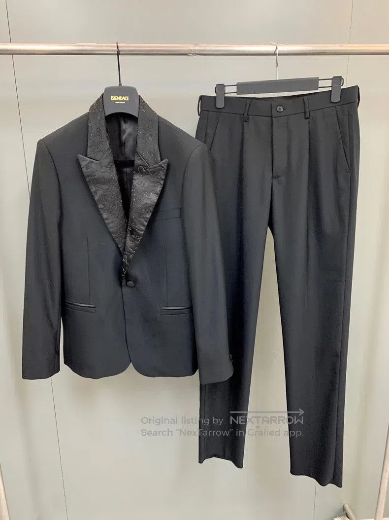 Versace Versace Rhinestone single-breasted suit set Size 46S - 1 Thumbnail