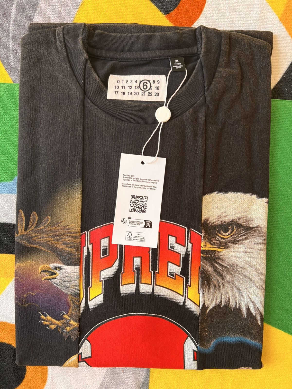 Maison Margiela × Supreme XL Supreme x MM6 Maison Margiela Split Graphic Top black red Size US XL / EU 56 / 4 - 20 Thumbnail