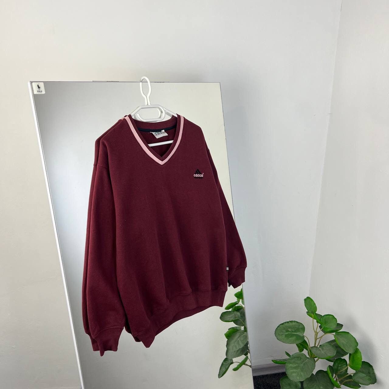 Adidas Rare Adidas Equipment Vintage V Neck Sweatshirt 90s Size US L / EU 52-54 / 3 - 1 Thumbnail