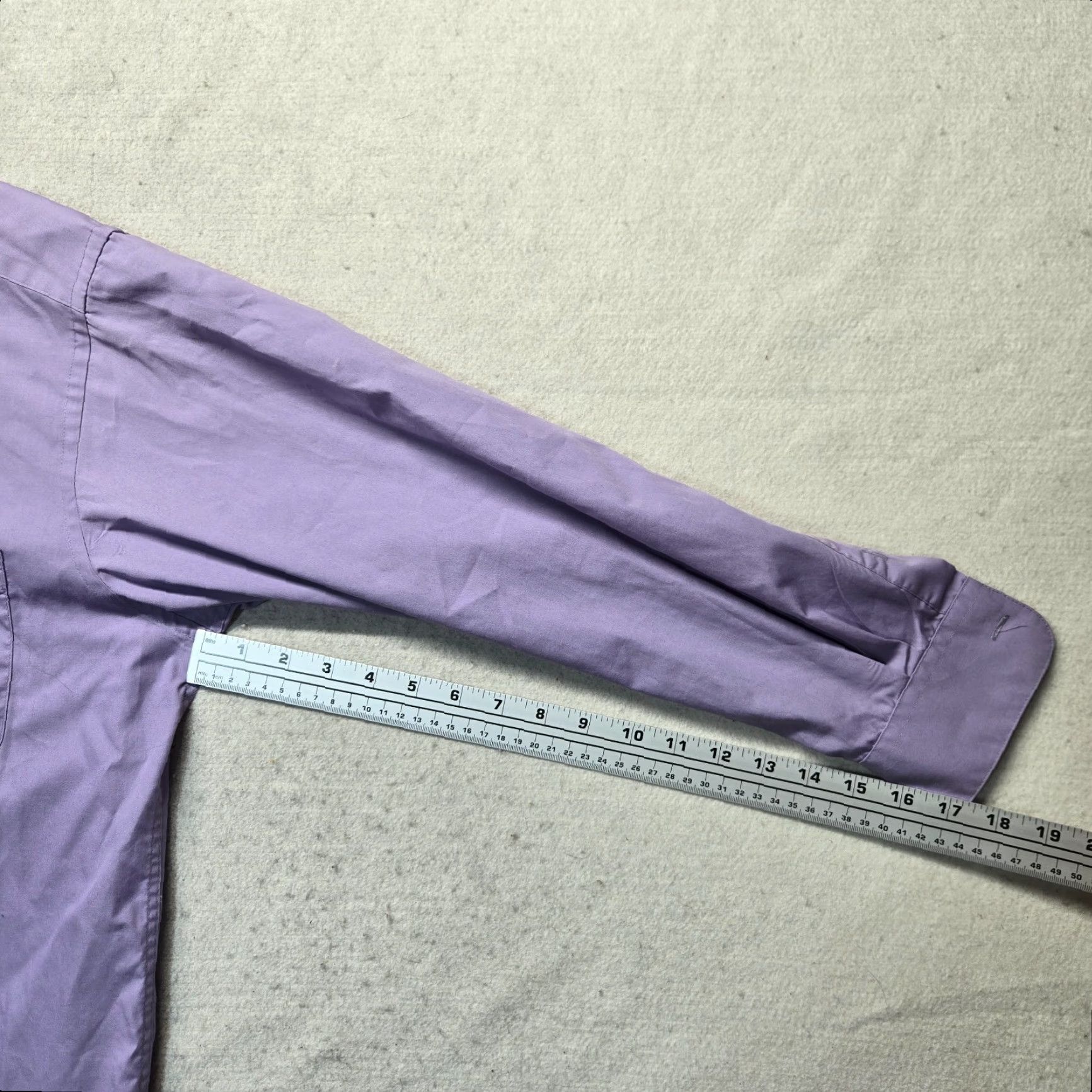 Vintage Covington Solid Purple Button Up Dress Long Sleeve Shirt Adult Men’s M 15 15.5 Size 40R - 5 Thumbnail