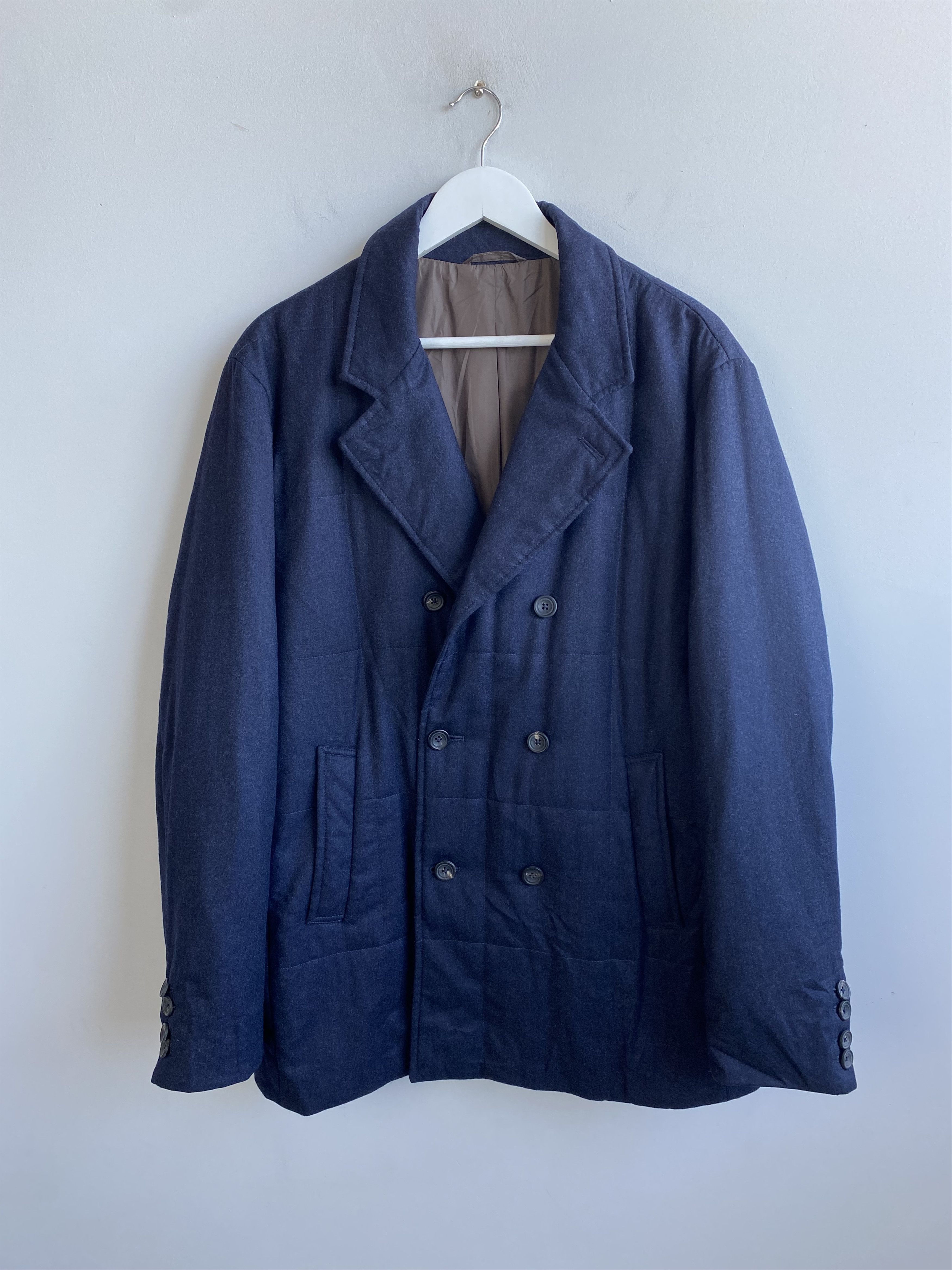 Hackett Hackett London Savile Row Wool Quilted Coat Size US XL / EU 56 / 4 - 2 Thumbnail