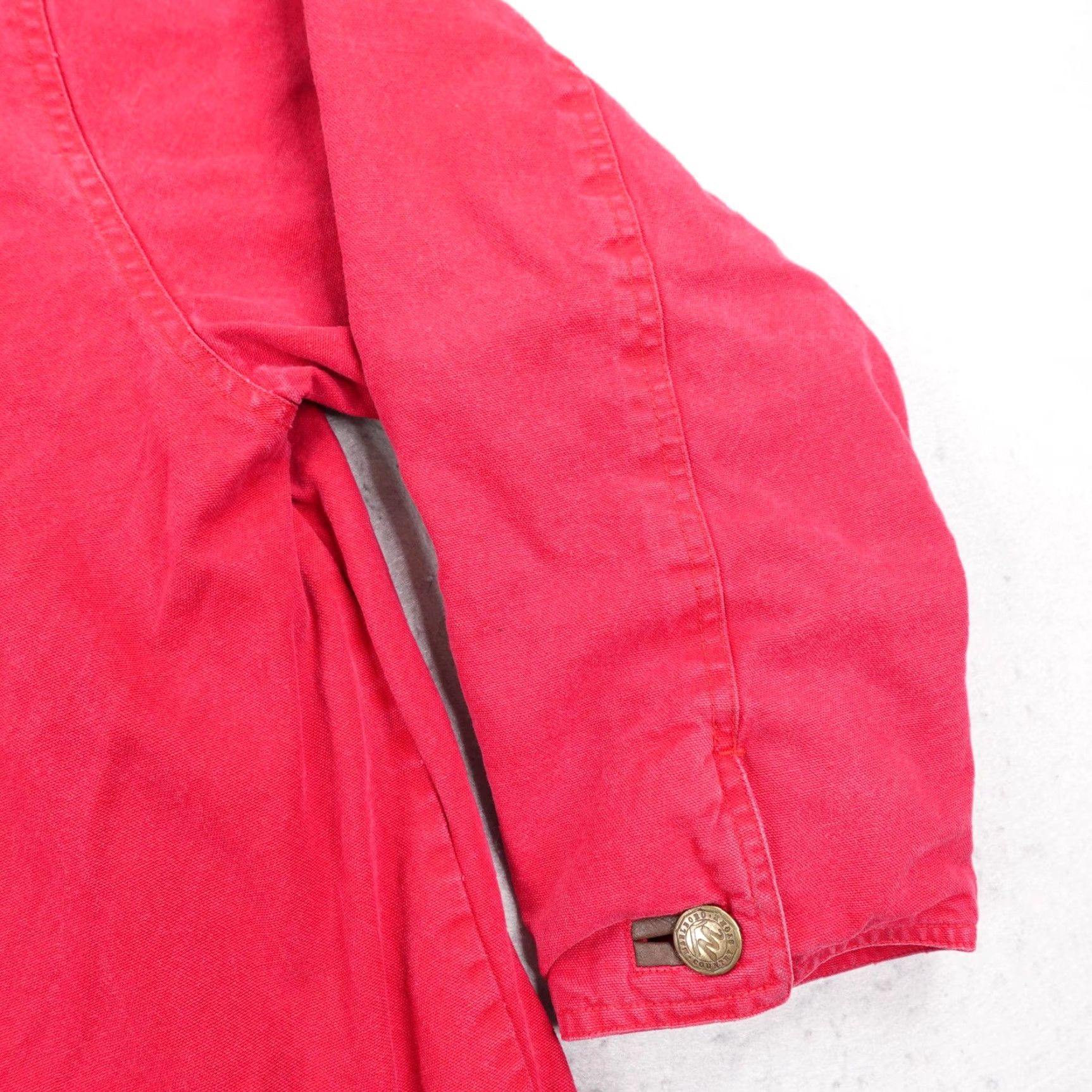Marlboro VINTAGE Marlboro Country Store Jacket Mens XL Chore Barn Coat Leather Collar 90s Red Canvas Fall Winter Casual Mens Size US XL / EU 56 / 4 - 5 Thumbnail