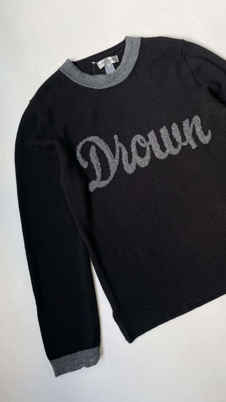 Comme des Garcons ‘Drown’ Instarsia Knit Wool Sweater Size US L / EU 52-54 / 3 - 5 Thumbnail