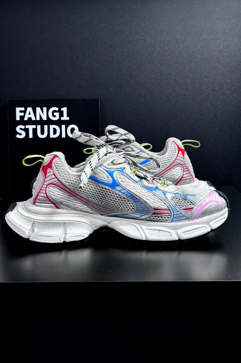 Balenciaga Balenciaga 3xl Rainbow Color White Red Blue Low-Top Sneaker Size US 10 / EU 43 - 5 Thumbnail