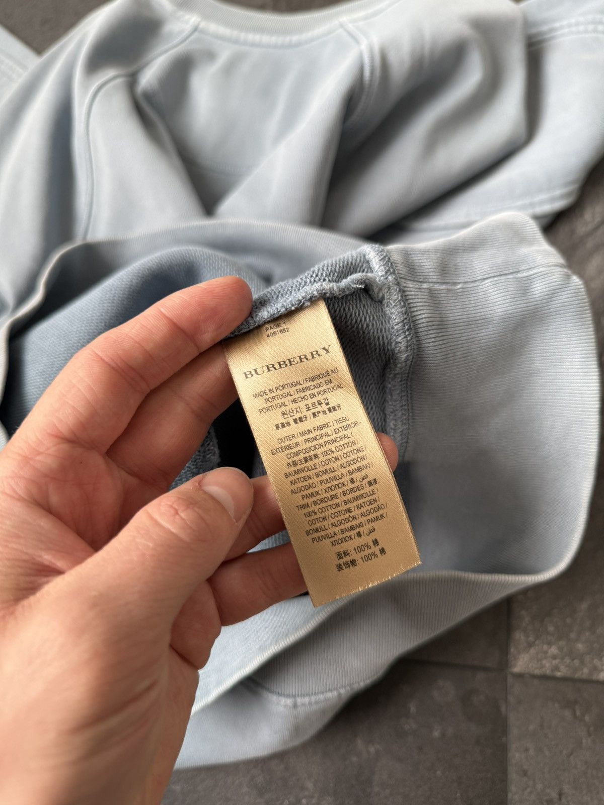 Burberry × Vintage Vintage Burberry blue sweatshirt Size US S / EU 44-46 / 1 - 9 Thumbnail