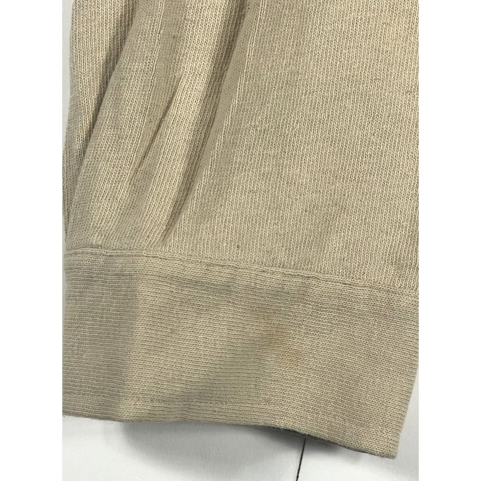 Vintage Structure Mens Long Sleeve Polo Shirt L Beige Collared Button 100% Cotton Size US L / EU 52-54 / 3 - 6 Thumbnail