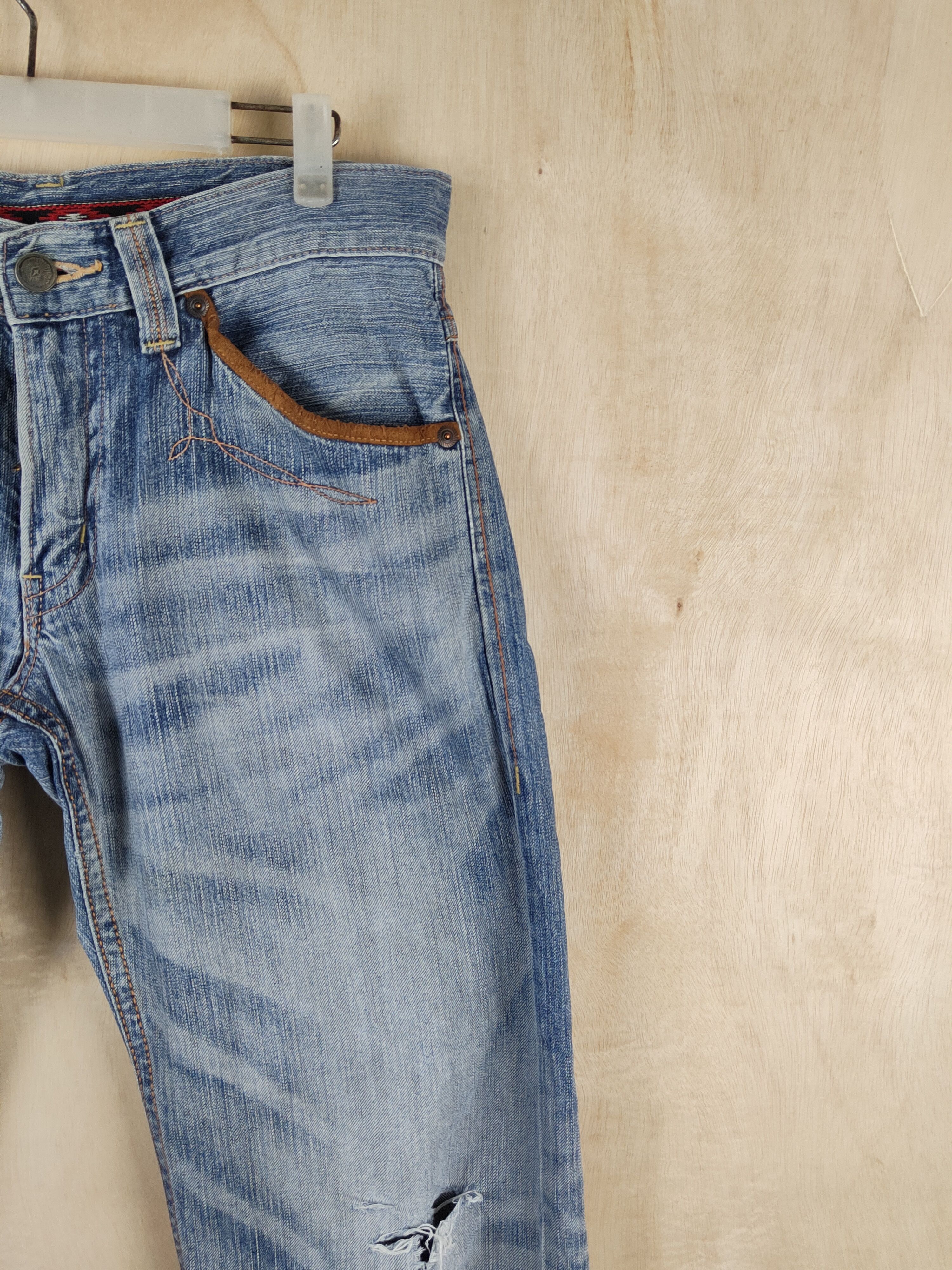Edwin Edwin Blue vintage Distressed Ripped Jeans #S2477 Size US 32 / EU 48 - 5 Thumbnail