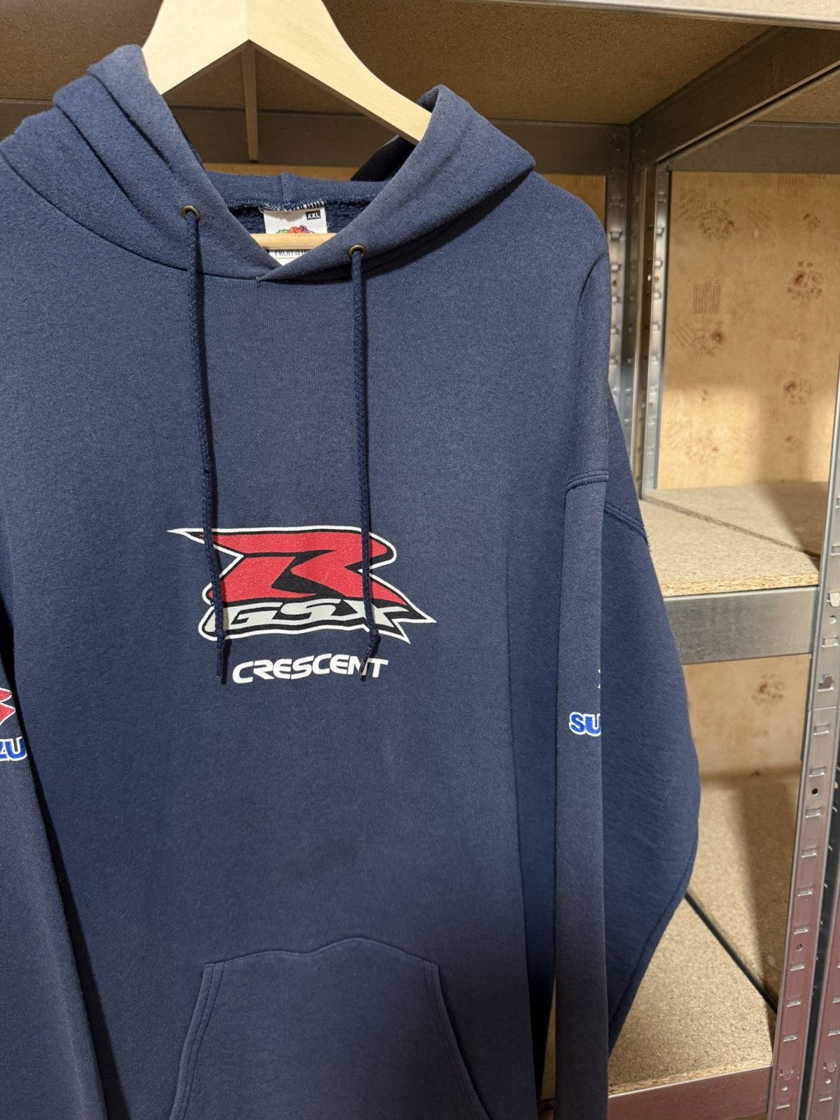 Vintage Vintage 2000’s Suzuki GSX Crescent Racing Moto Hoodie Size US XXL / EU 58 / 5 - 3 Thumbnail