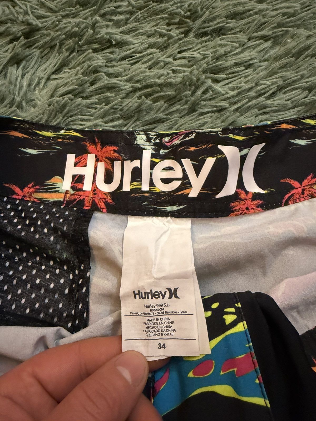 Hurley Hurley Mens Swim Trunks Size 30 Gray Phantom Size US 30 / EU 46 - 4 Thumbnail
