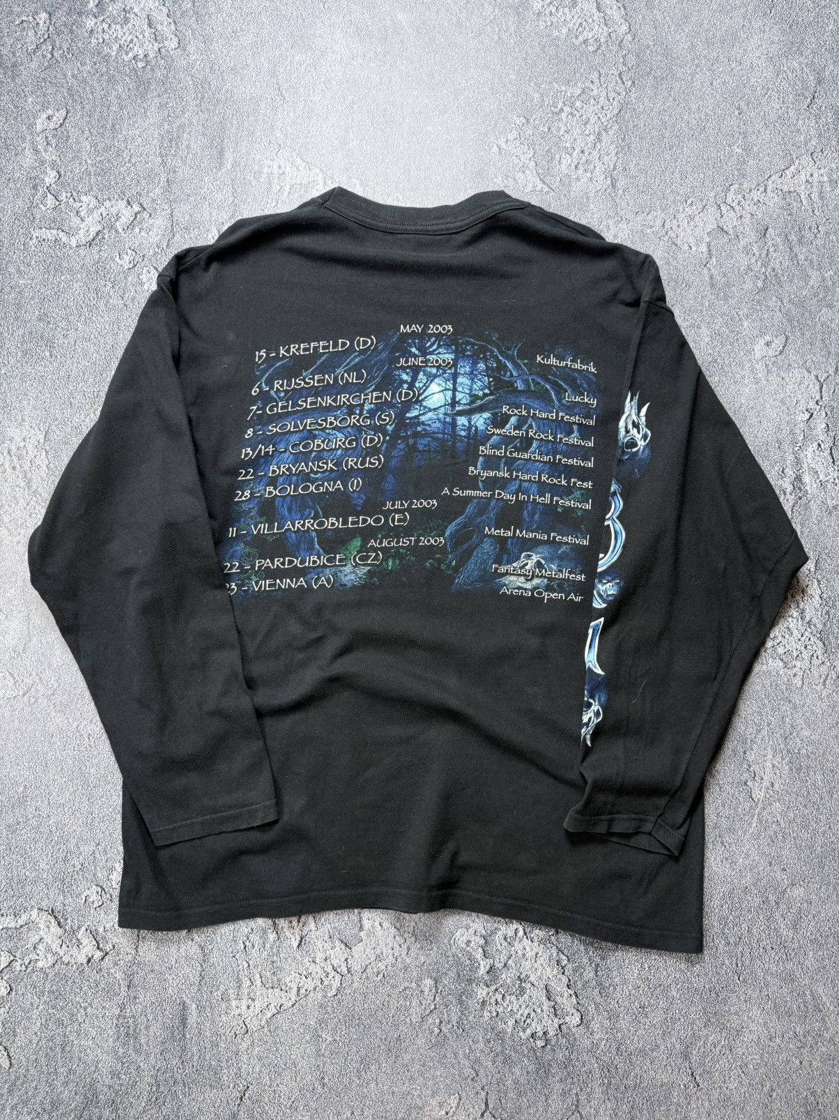 Band Tees Blind Guardian VNTG 2003 Distress Logo long Sleeve T Shirt Size US XL / EU 56 / 4 - 11 Thumbnail