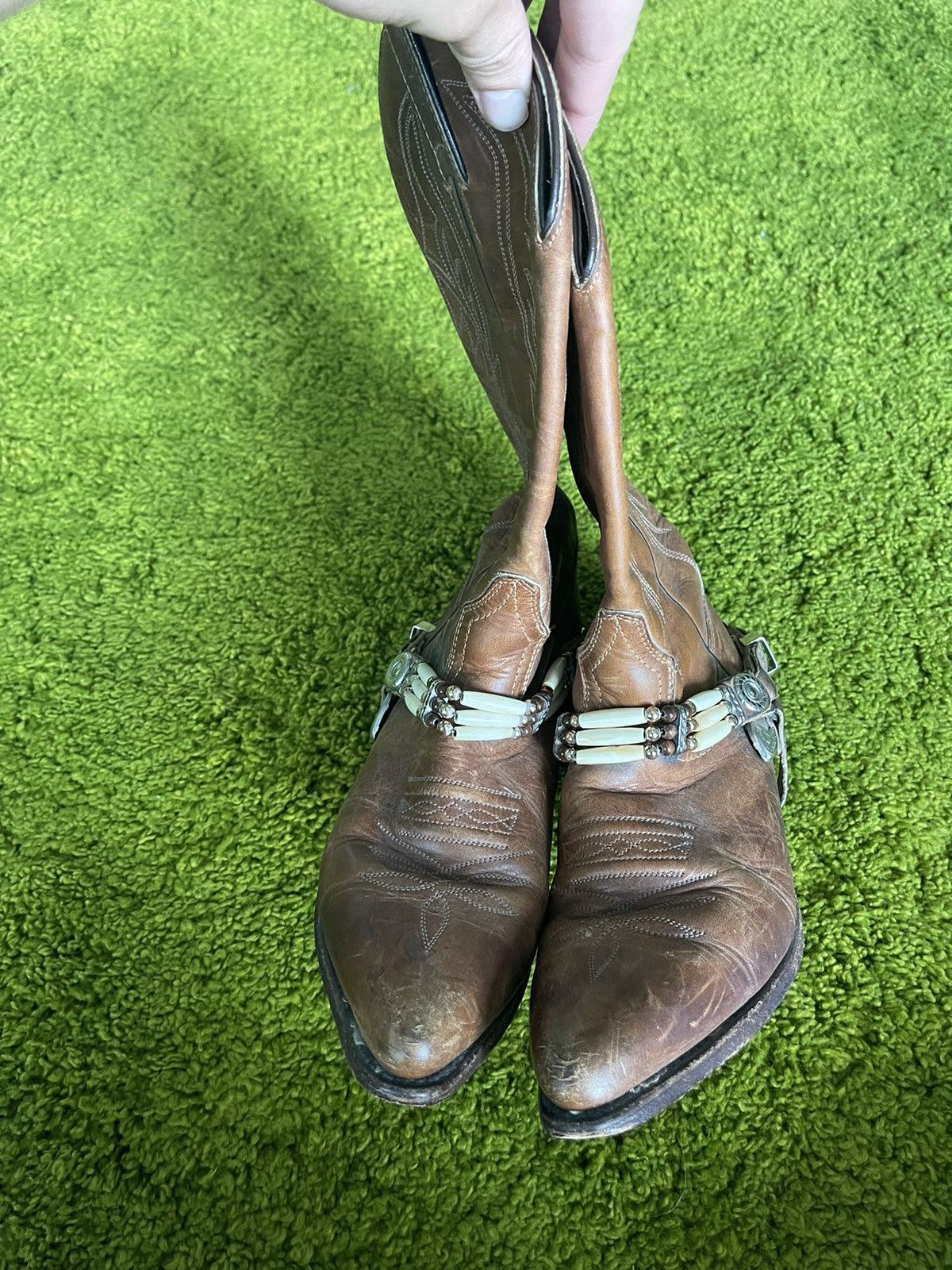 Boulet × Cowboy Equipment × Vintage Boulet 2000s vintage western cowboy style leather boots Size US 7 / EU 40 - 5 Thumbnail