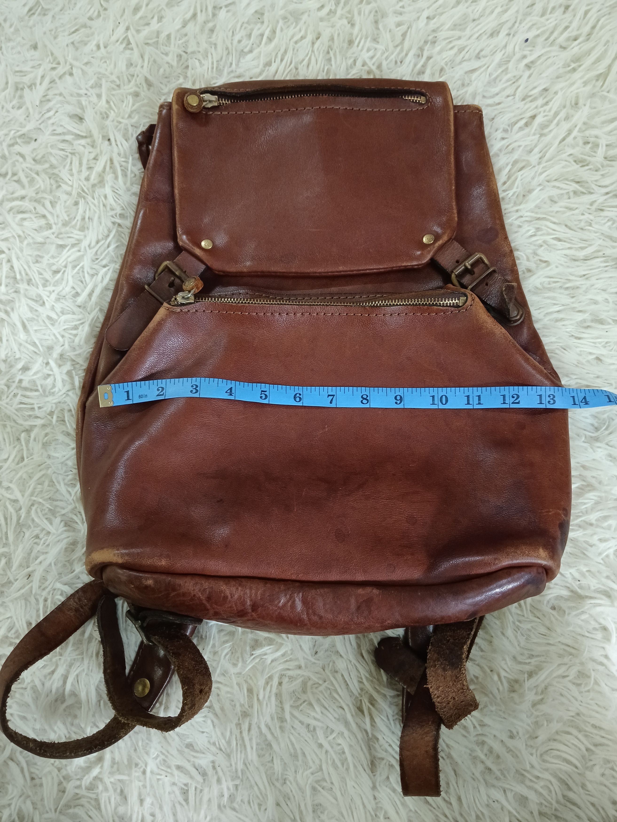 Leather HERZ PATINS LEATHER R-135 Star Backpack" dalam tajuk. Size ONE SIZE - 7 Thumbnail