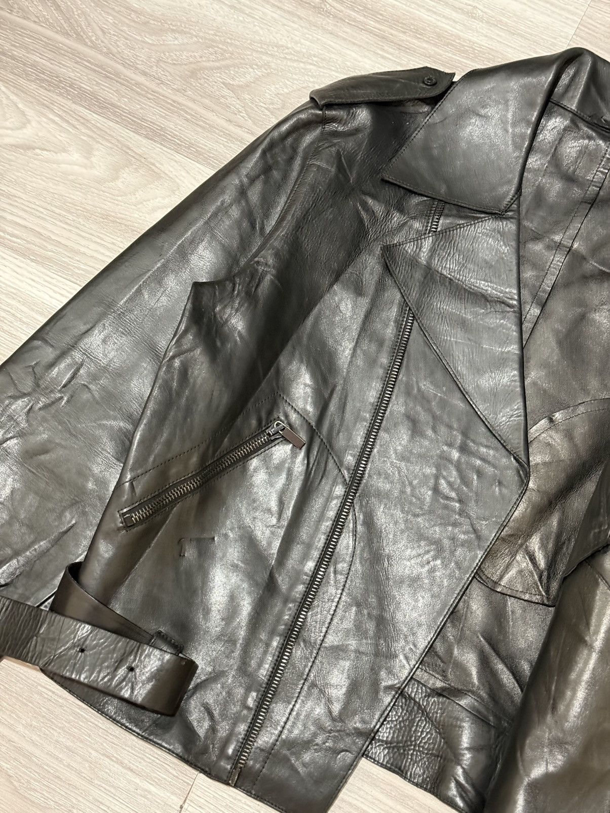Gucci × Tom Ford FW98 Gucci Tom Ford Runway Leather Biker Jacket Size US L / EU 52-54 / 3 - 12 Thumbnail